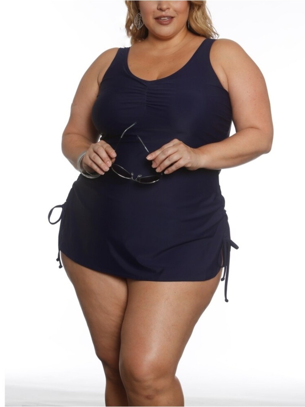 Sun and Sea Curvy Classic Navy Swim Dress Plus Size Swimsuit Swim Dress Size 18